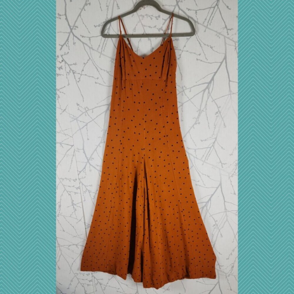 Orange Polka Dot Jumpsuit - Picture 2 of 5